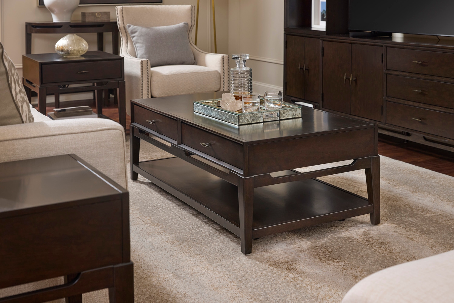 2-Drawer Cocktail Table