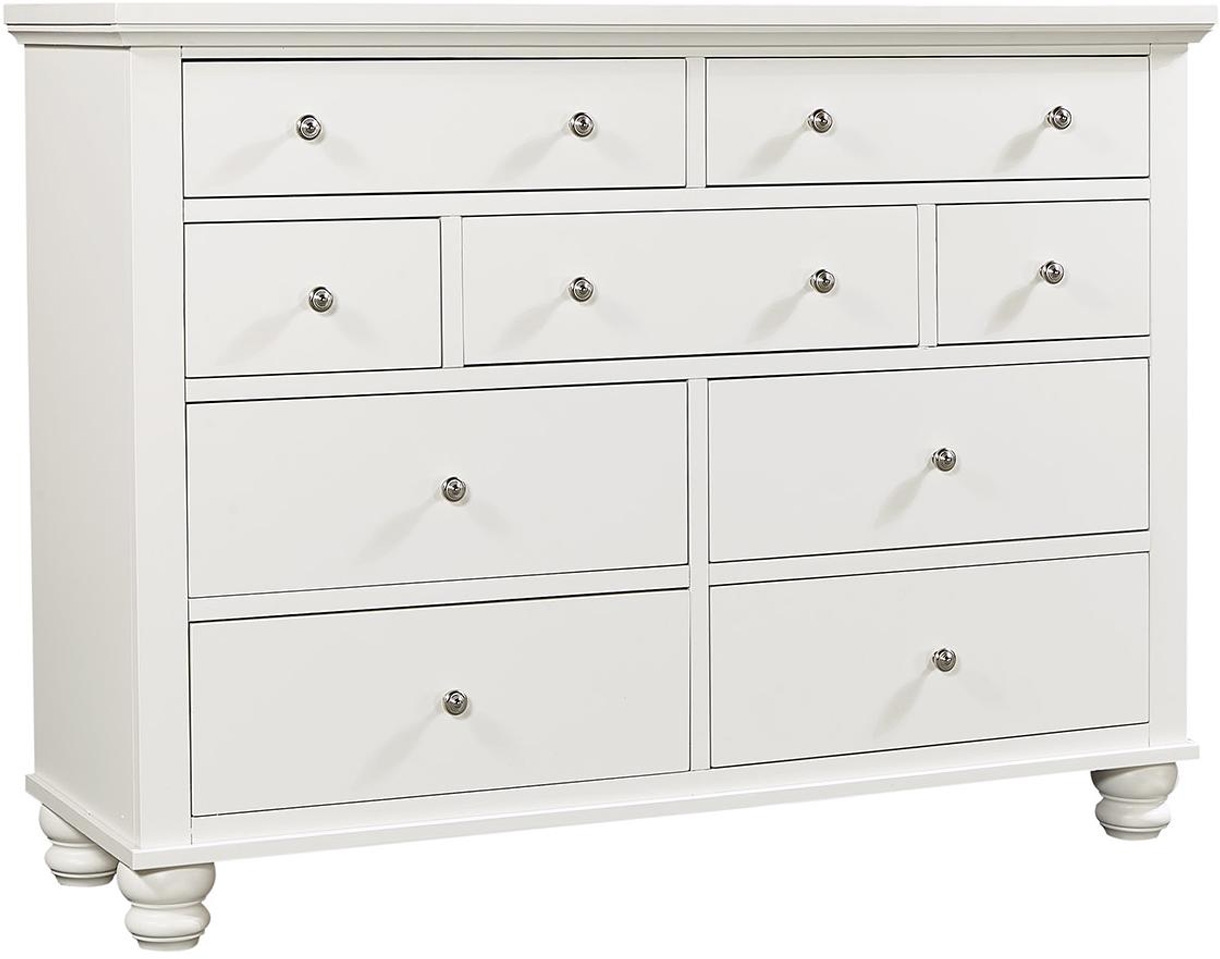 Transitional 9-Drawer Chesser with Felt-Lined Drawers