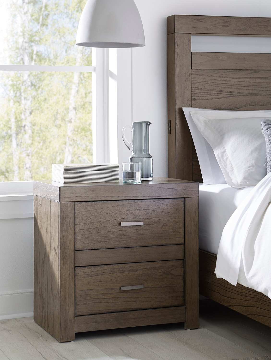 Aspenhome Modern Loft 2-Drawer Nightstand