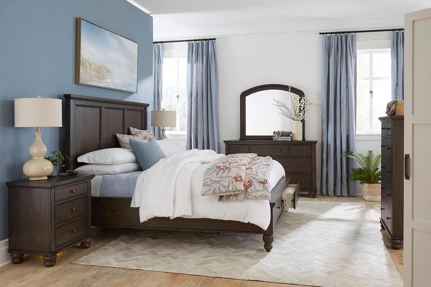 3-Drawer Nightstand with Outlets