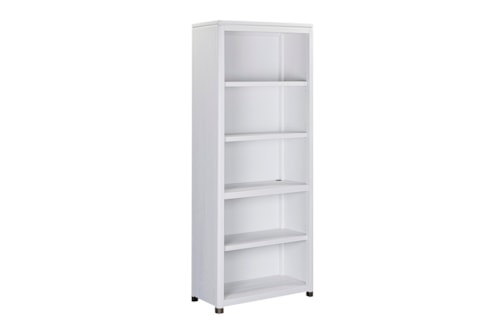 Contemporary Open Bookcase with Cord Management