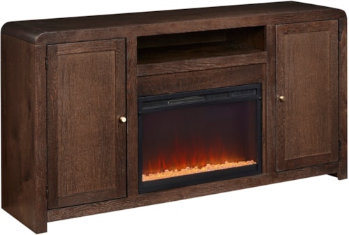 Rustic 66" Fireplace Console