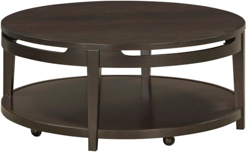 Transitional Round Cocktail Table
