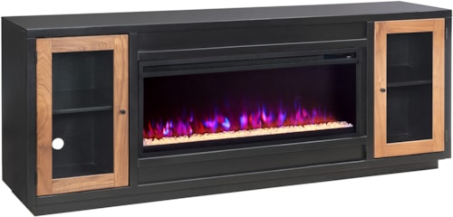 Contemporary 82" Fireplace Console with 42" Insert and Temperature Control