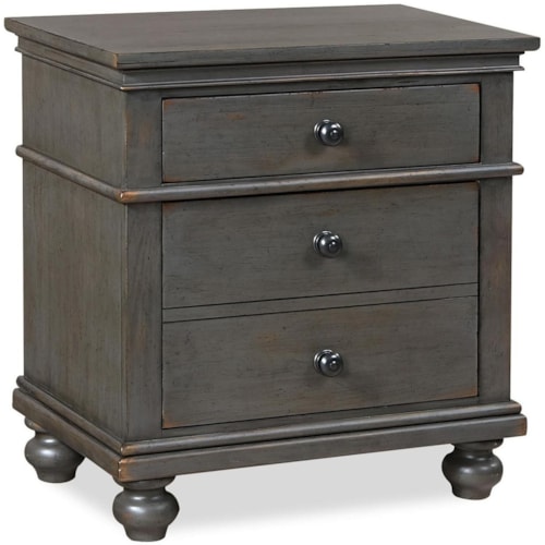 Traditional 2-Drawer Nightstand with Outlets