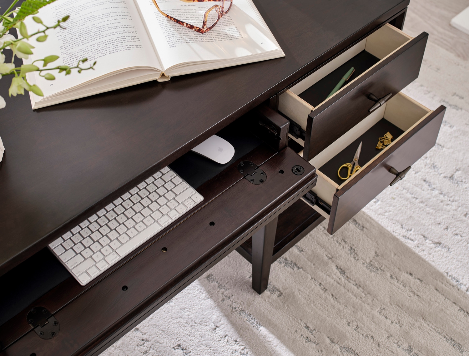 64" Half Pedestal Desk