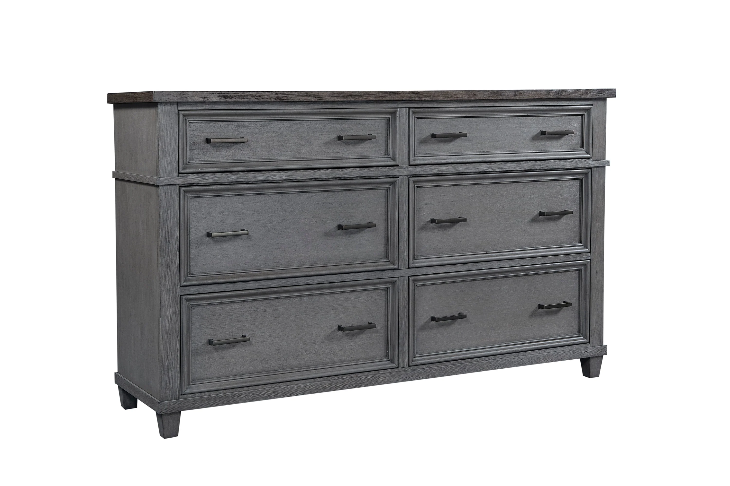 Aspenhome Caraway I248453SLT1 Farmhouse 6Drawer Dresser with 2 Felt