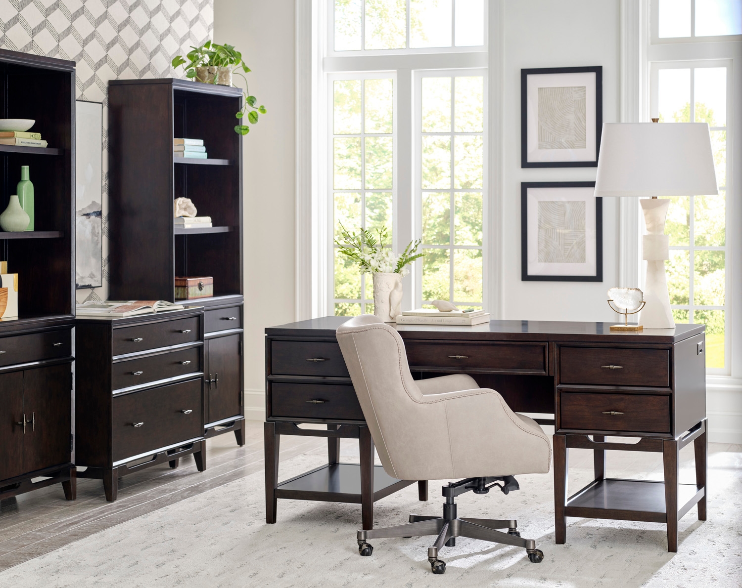 64" Half Pedestal Desk