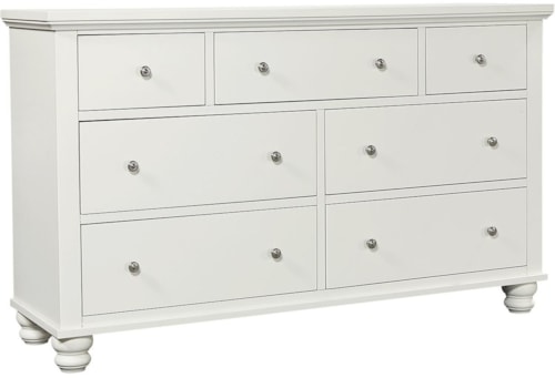 Transitional 7-Drawer Double Dresser