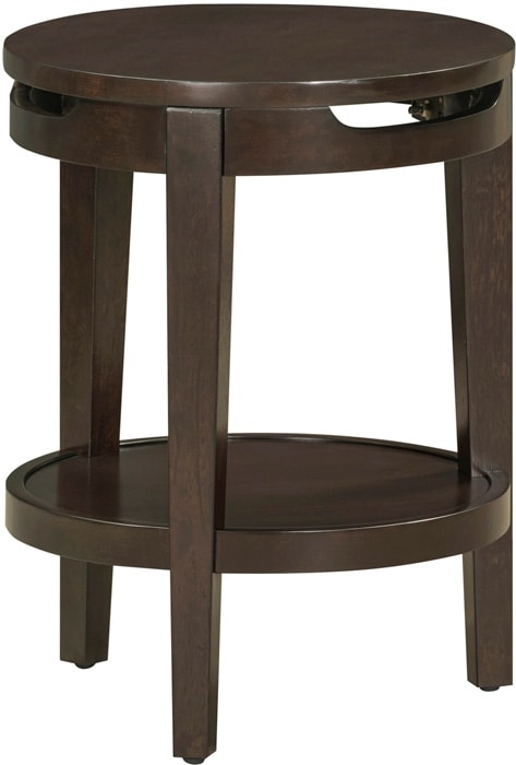 Transitional Round Accent End Table