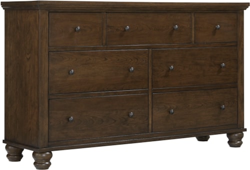 Transitional 7-Drawer Double Dresser
