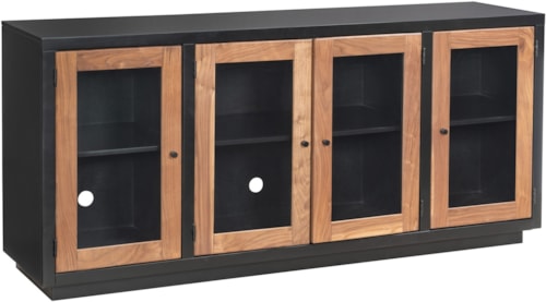 Contemporary 4-Door 68" Console with Cord Management
