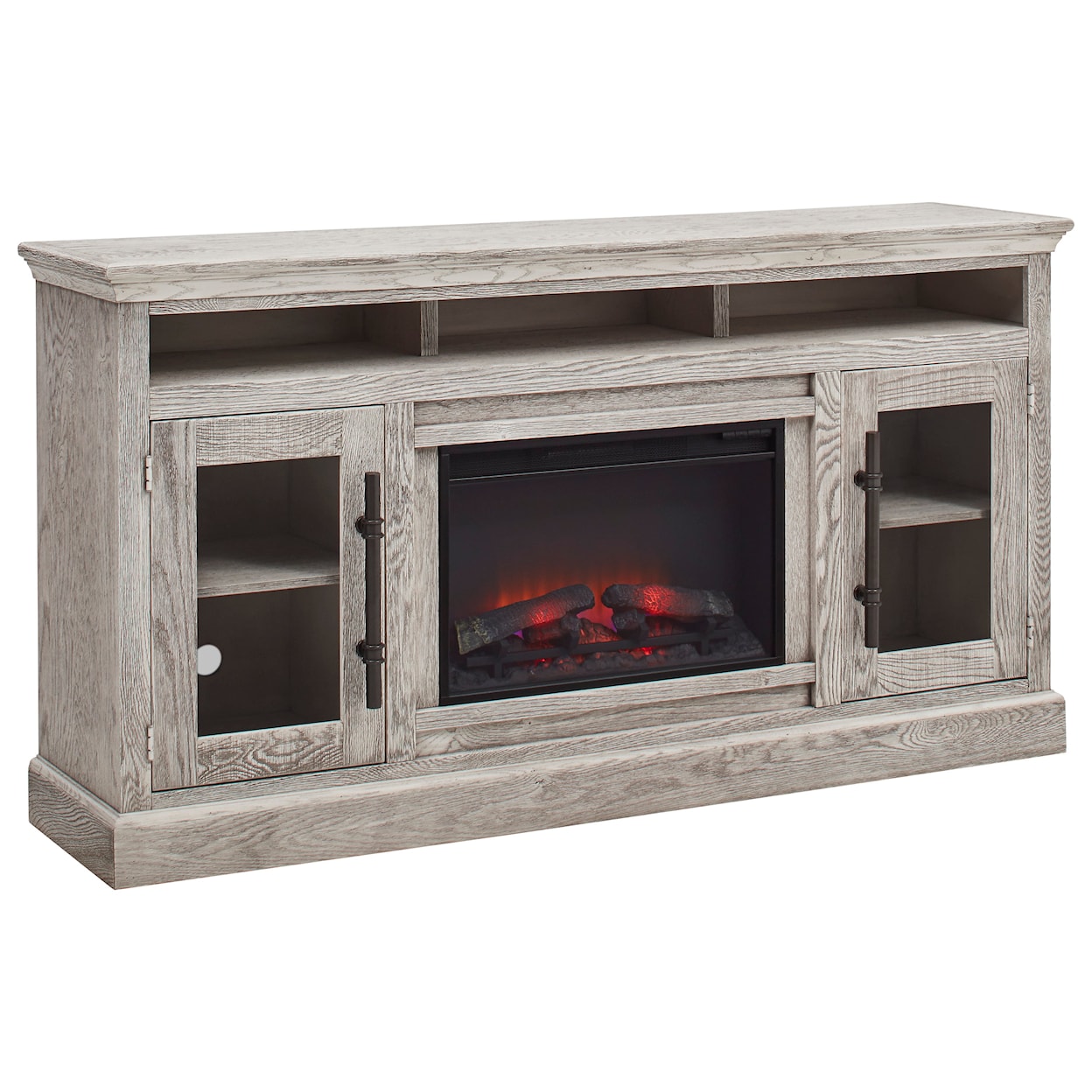 Aspenhome Manchester 73-Inch Fireplace Console with Storage
