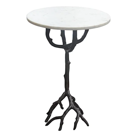 Transitional Round Accent Table