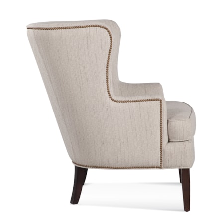 Wing Chair with Nailhead Trim