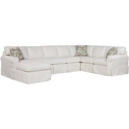 Bedford 4-Piece Chaise Sectional with Slipcover