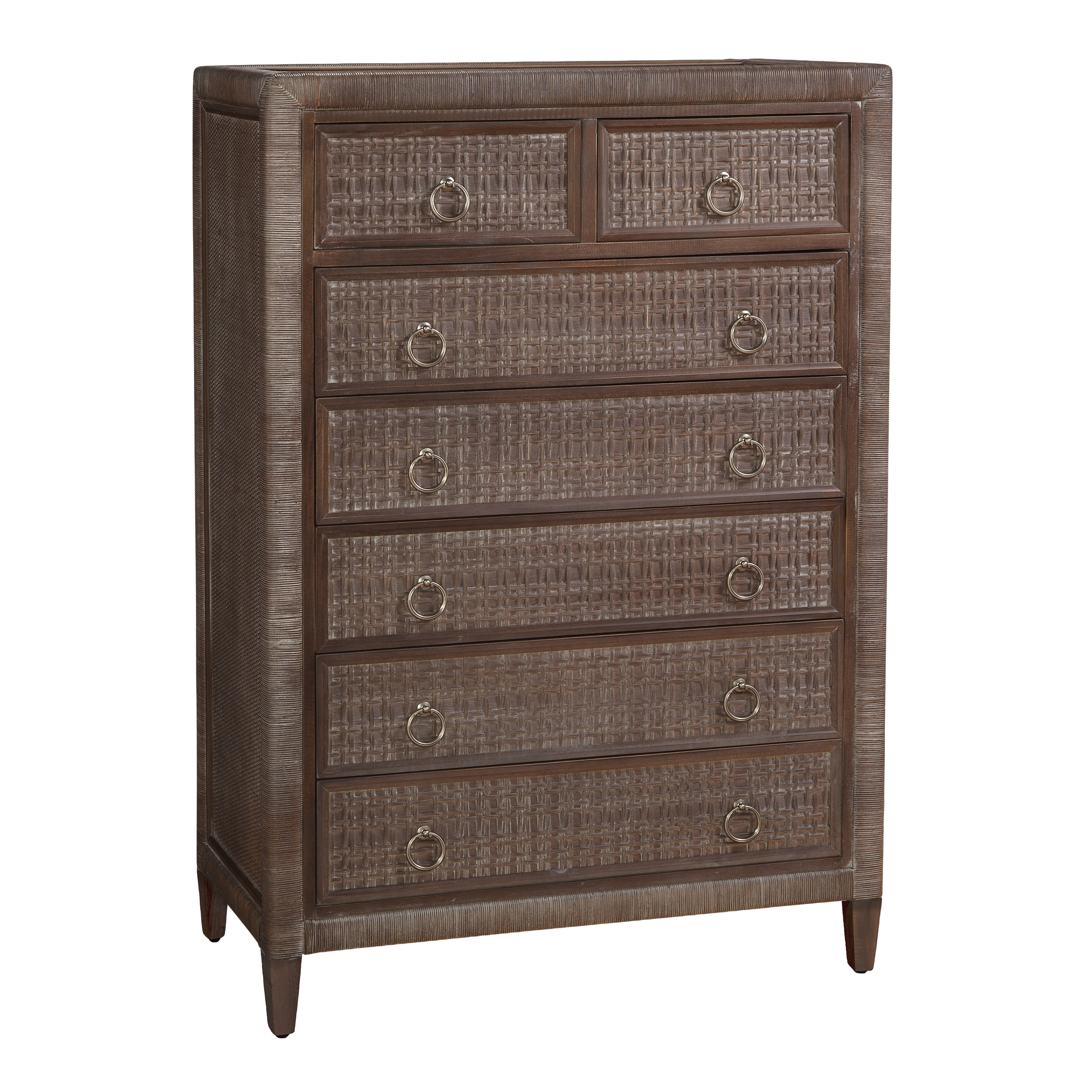 wicker dresser Grappa - Wood & Rattan Wavy Dresser main image 0
