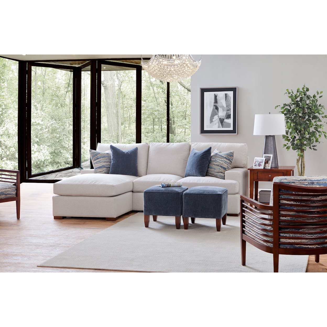 Braxton Culler Cambria Sofa with Reversible Ottoman