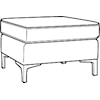 Braxton Culler Lenox Lenox Ottoman with Metal Legs