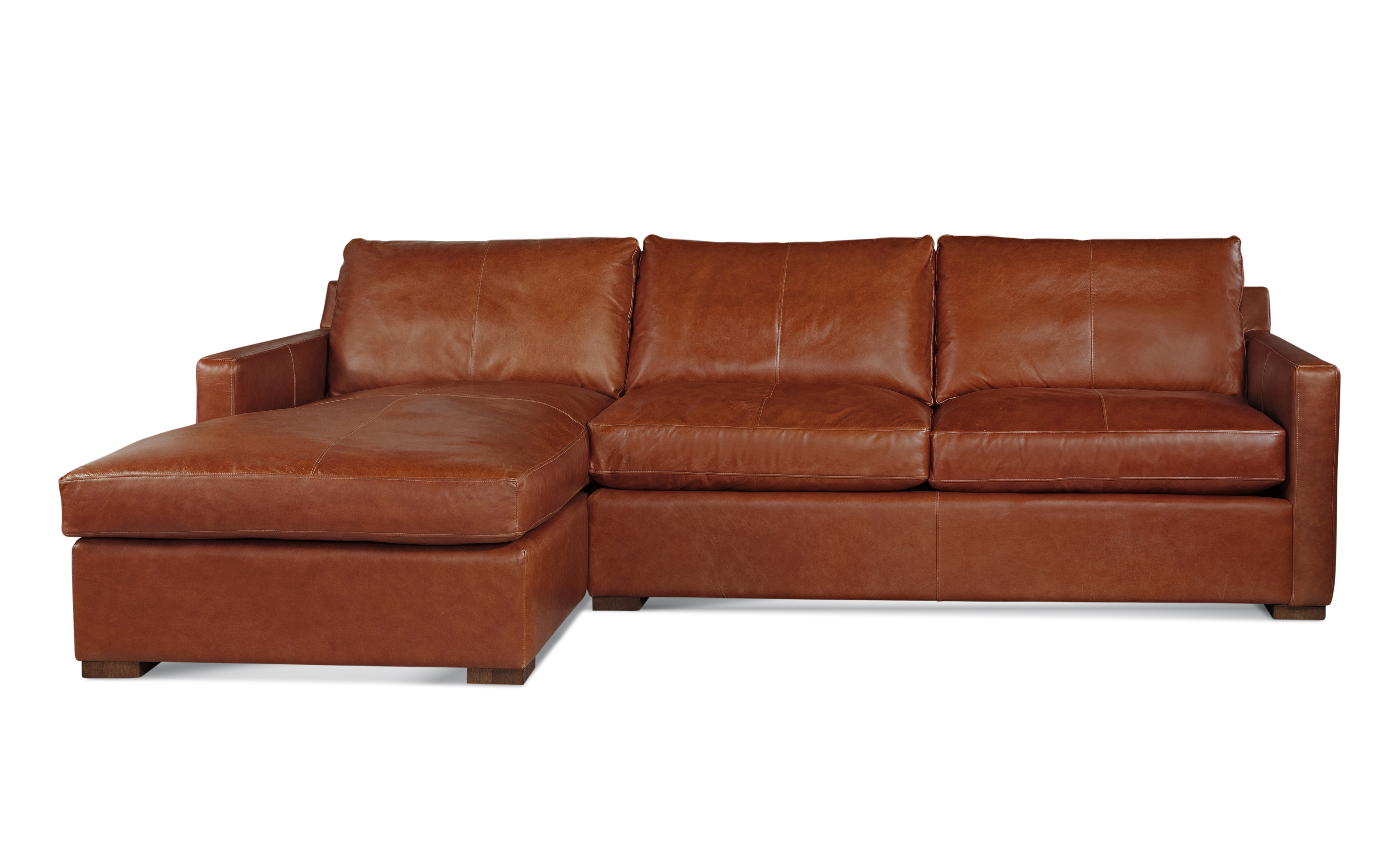 Bel-Air Two Piece Leather Chaise Sectional