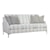 Shown in fabric 208-83 with pillow fabric 884-83. Shown with Welted Cut Back Arms, Box Border Straight Back, and Metal Legs.