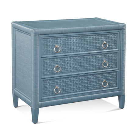 Naples Three Drawer Rattan Chest