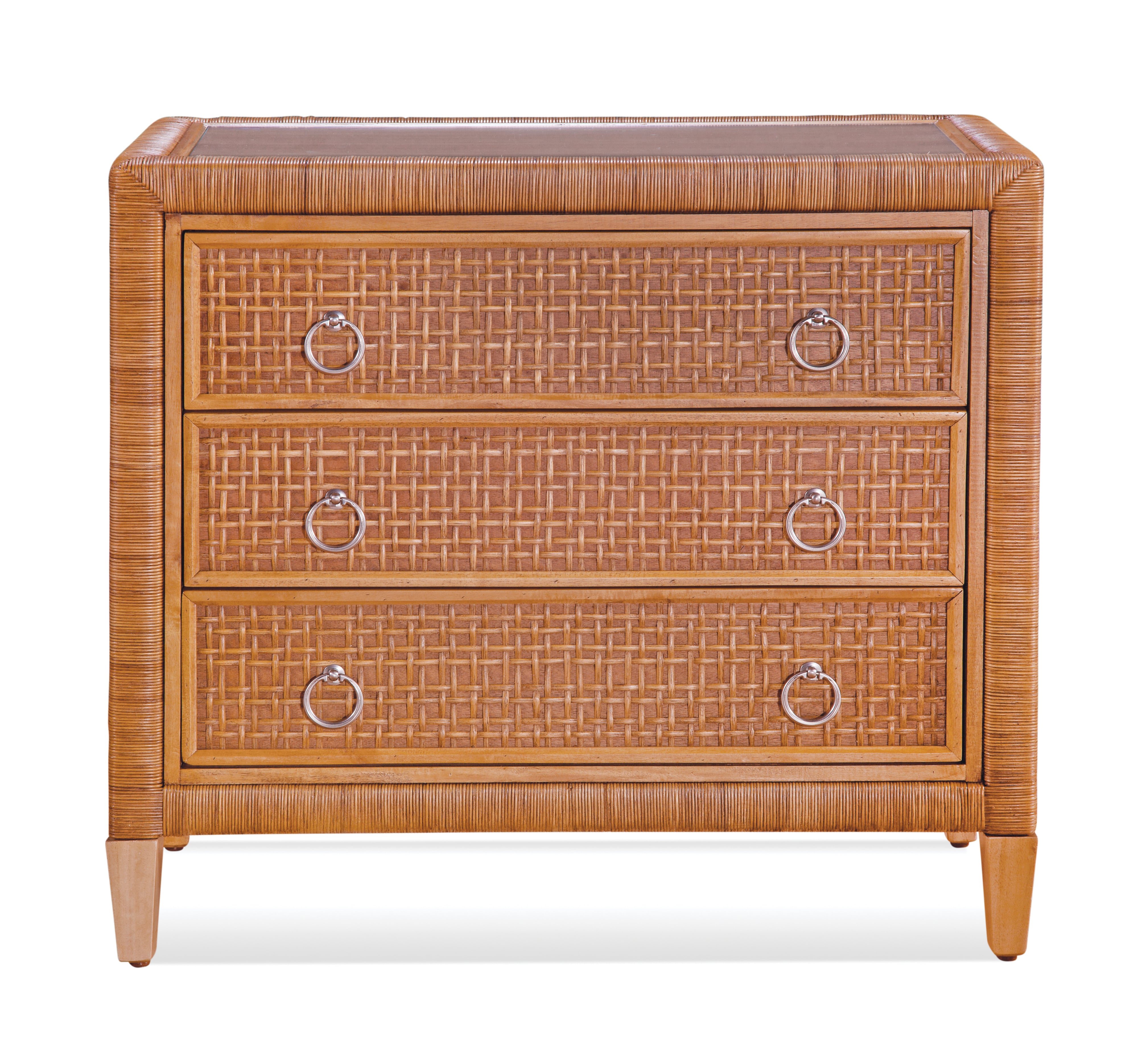 Braxton Culler Naples Naples Three Drawer Rattan Chest