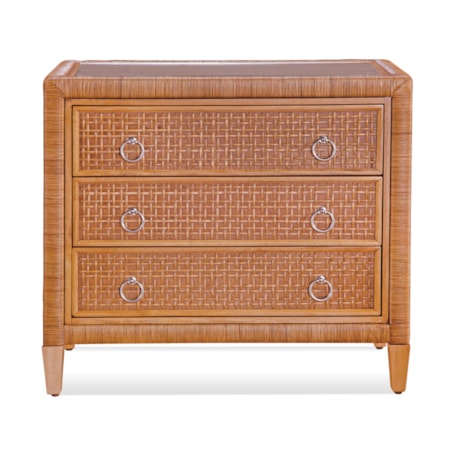 Naples Three Drawer Rattan Chest