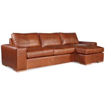 Memphis Two-Piece Leather Chaise Sectional