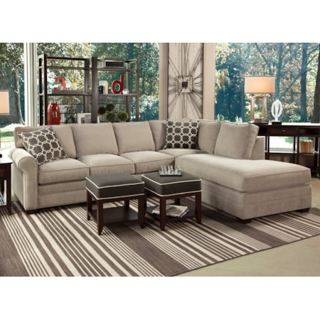 Bedford Two-Piece Bumper Sleeper Sectional