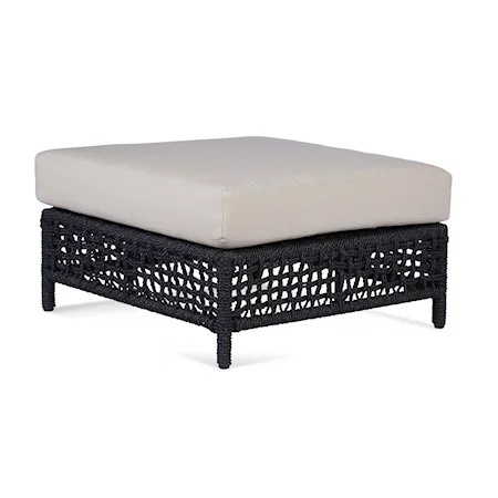 Bayside Transitional Outdoor Ottoman - Black