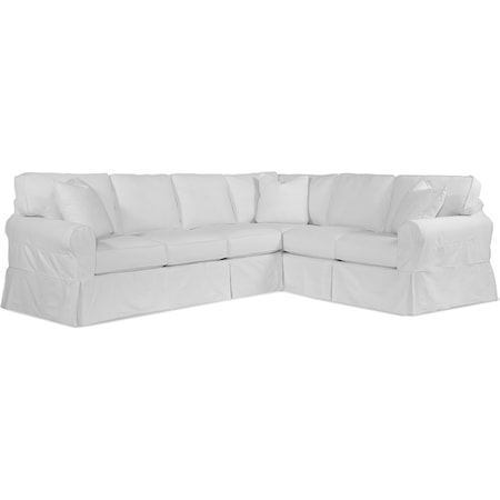 Bedford 2-Piece Corner Sectional Sofa with Slipcover