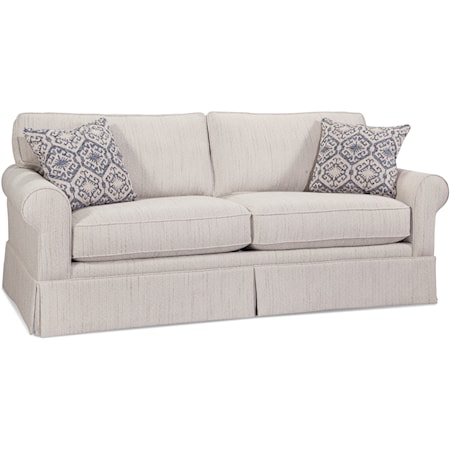 Transitional Queen Sleeper Sofa with Slipcover
