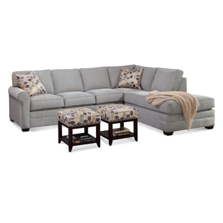 Bedford Two-Piece Bumper Sleeper Sectional