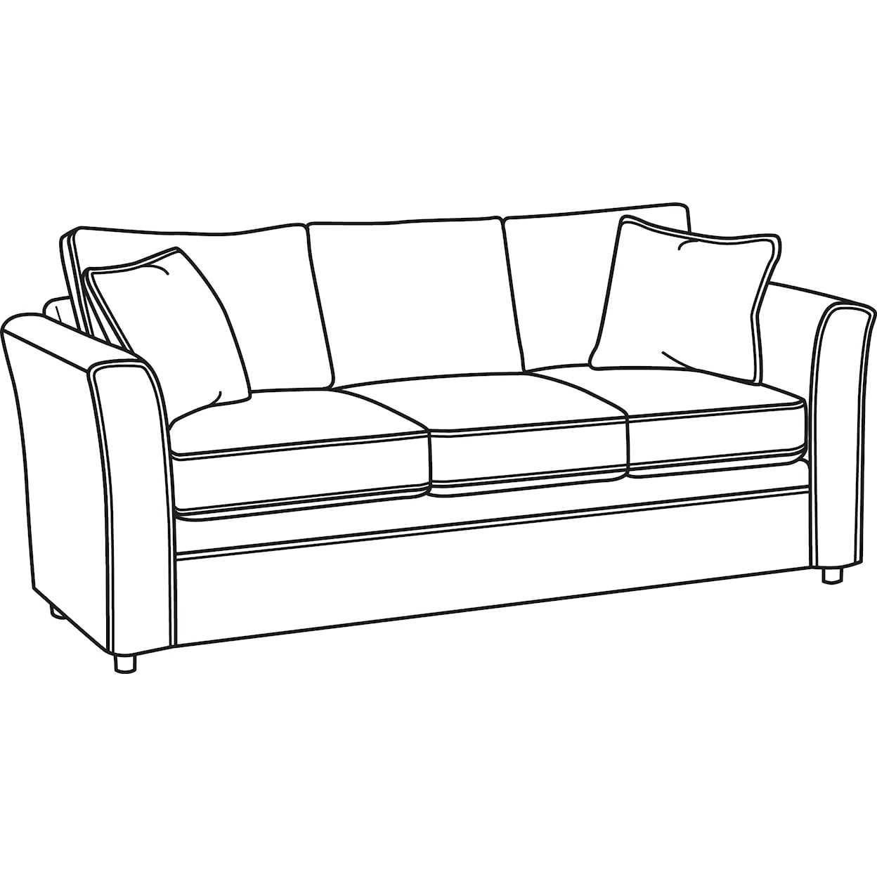 Braxton Culler Northfield Northfield 3 over 3 Queen Sleeper Sofa