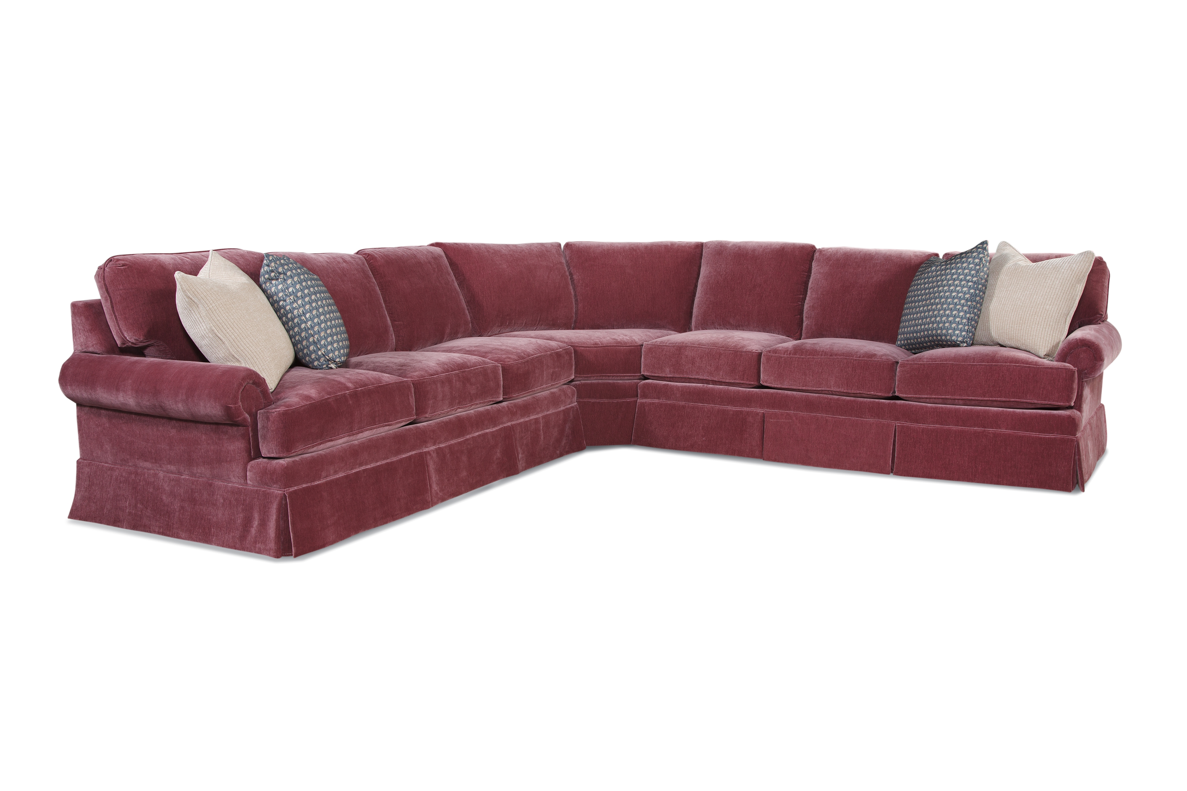 Bradbury Three-Piece Skirted Sectional