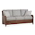 Shown in fabric 851-55 with contrast welt 313-91, pillow fabric 6290-64, and Havana finish.