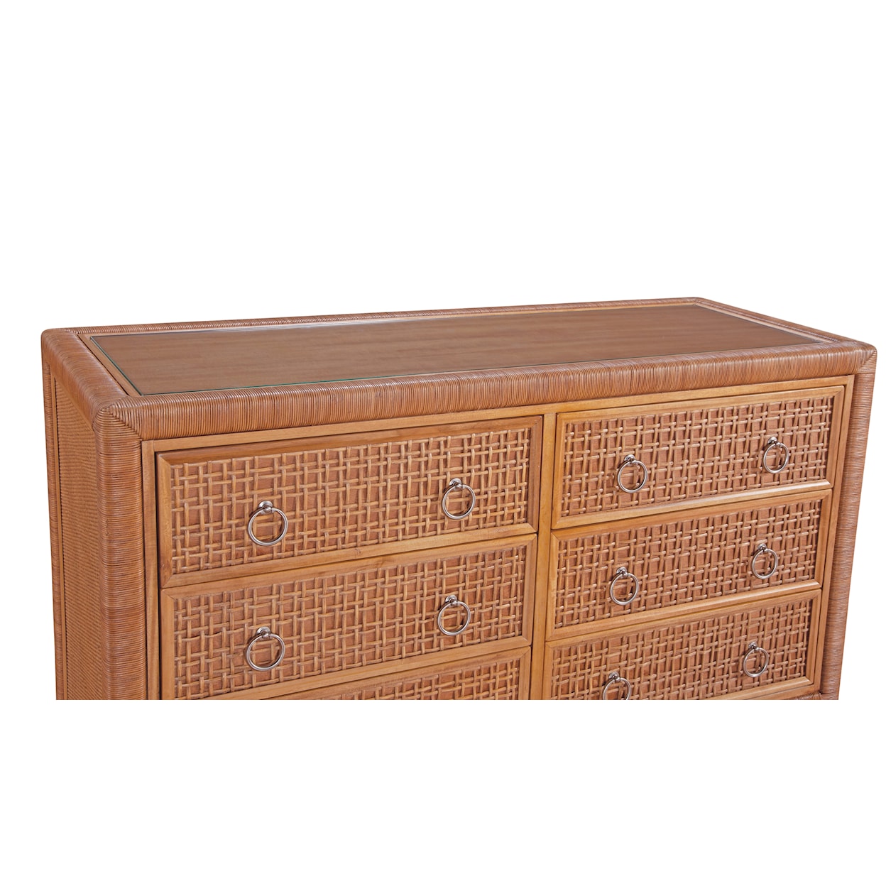 Braxton Culler Naples Naples Six Drawer Rattan Dresser