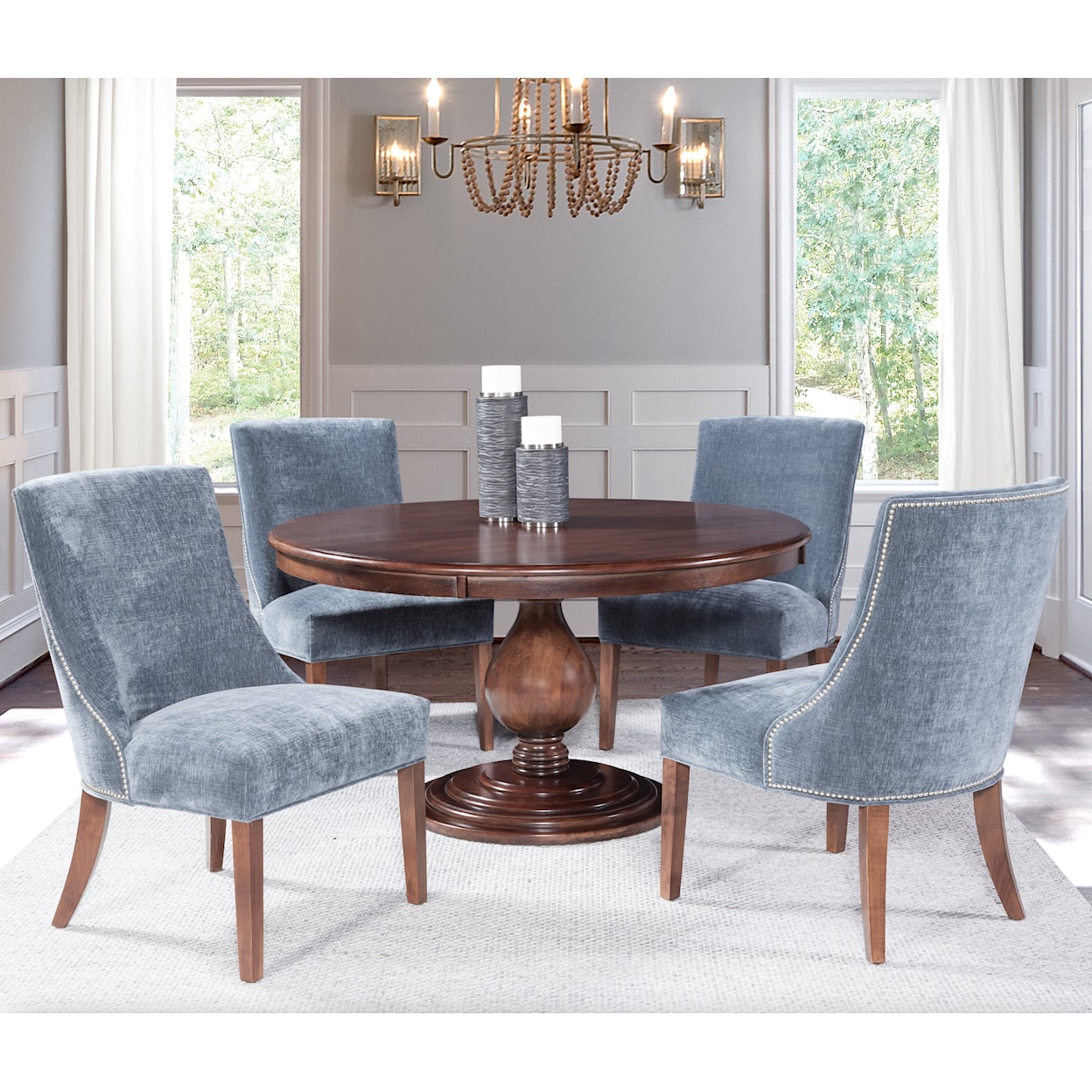 Braxton Culler Tuxedo Upholstered Dining Chair with Nailhead Trim