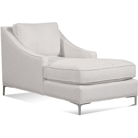 Lenox Chaise Lounge with Metal Legs