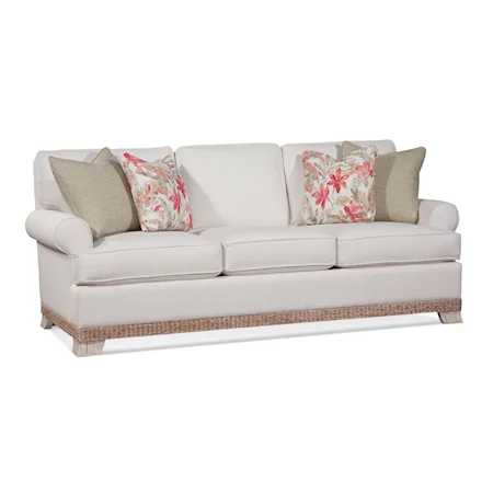 Transitional Sofa with Rolled Arms