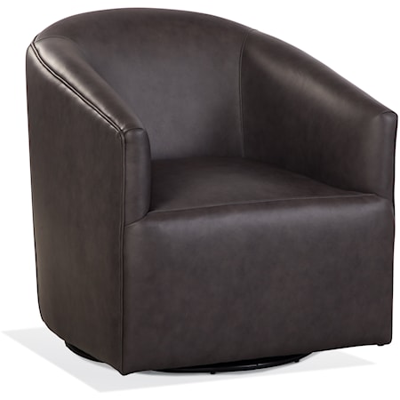 Briles Leather Memory Swivel Chair
