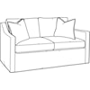 Braxton Culler Oliver Oliver 2 over 2 Loveseat with Slipcover