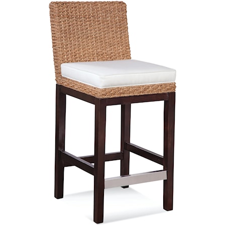 Seagrass Upholstered Counter Stool