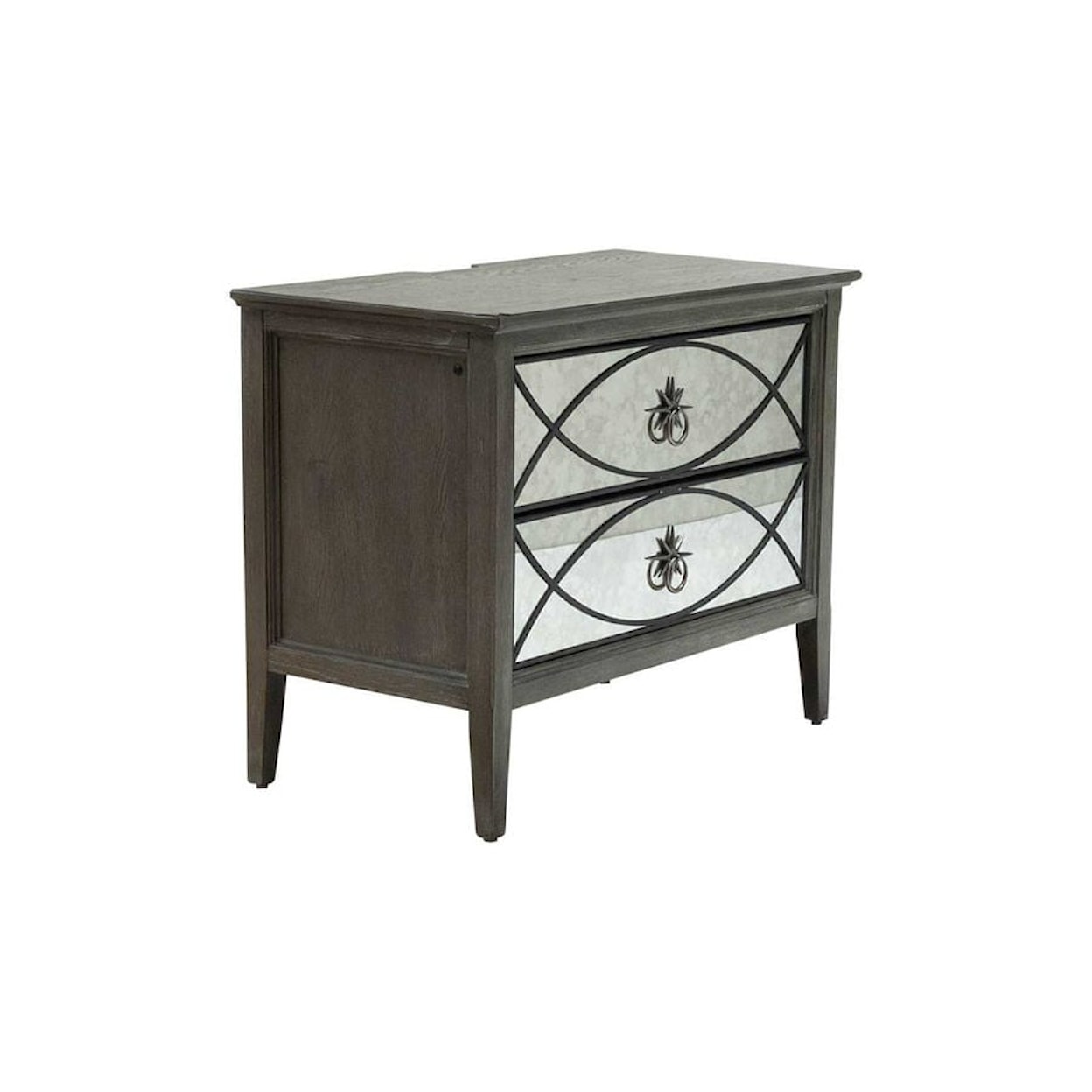 JB Home Hampton Hampton Mirrored Nightstand