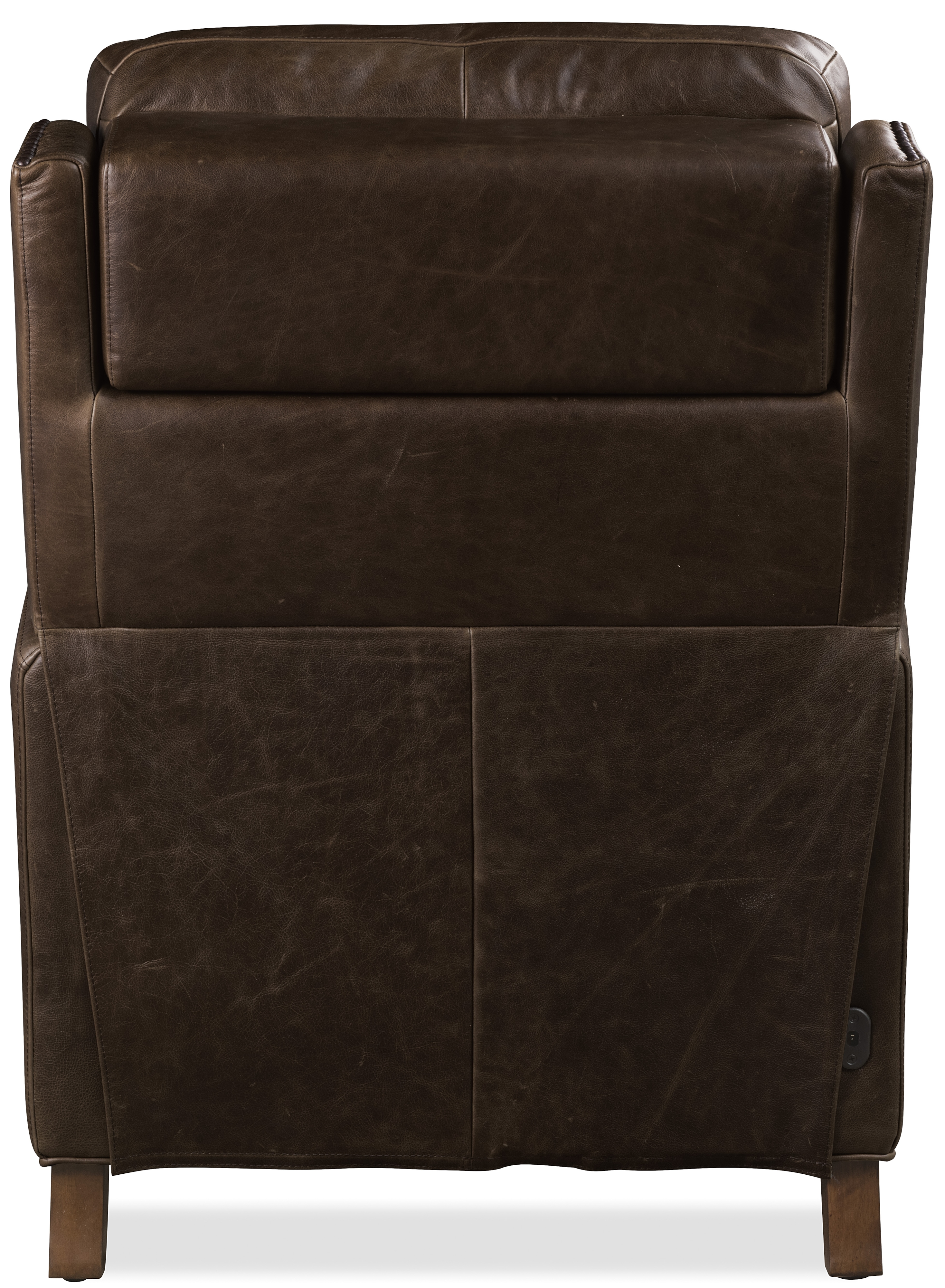 Leather Bustle-Back Power Recliner