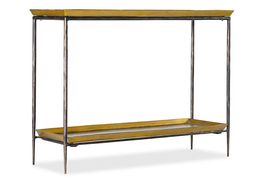 Commerce and Market Tray Top Metal Console by Hooker Furniture at Stoney Creek Furniture 