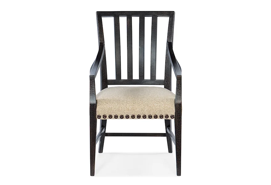 Big Sky Arm Chair with Upholstered Cushion by Hooker Furniture at Stoney Creek Furniture 