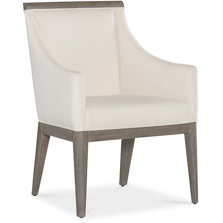 Contemporary Upholstered Dining Arm Chair