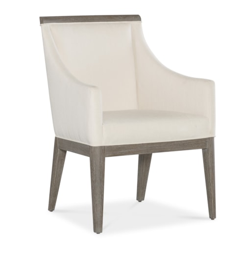 Contemporary Upholstered Dining Arm Chair